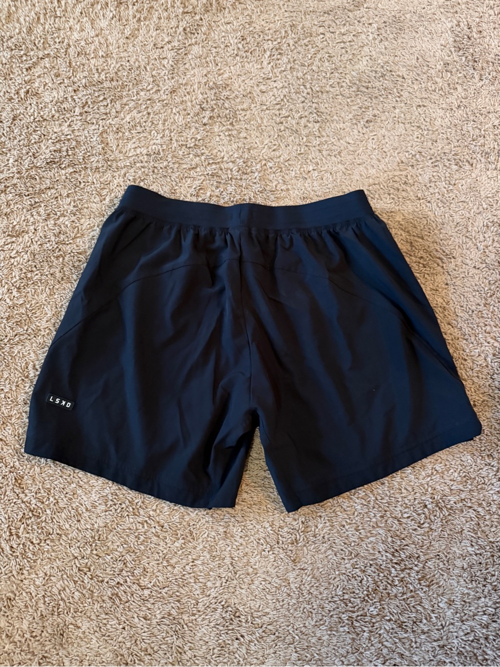 LSKD Men's Black Athletic Training Shorts